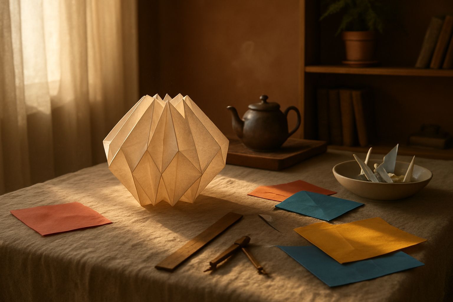 Créer une Lampe Origami Papier Japonais : Tutoriel DIY