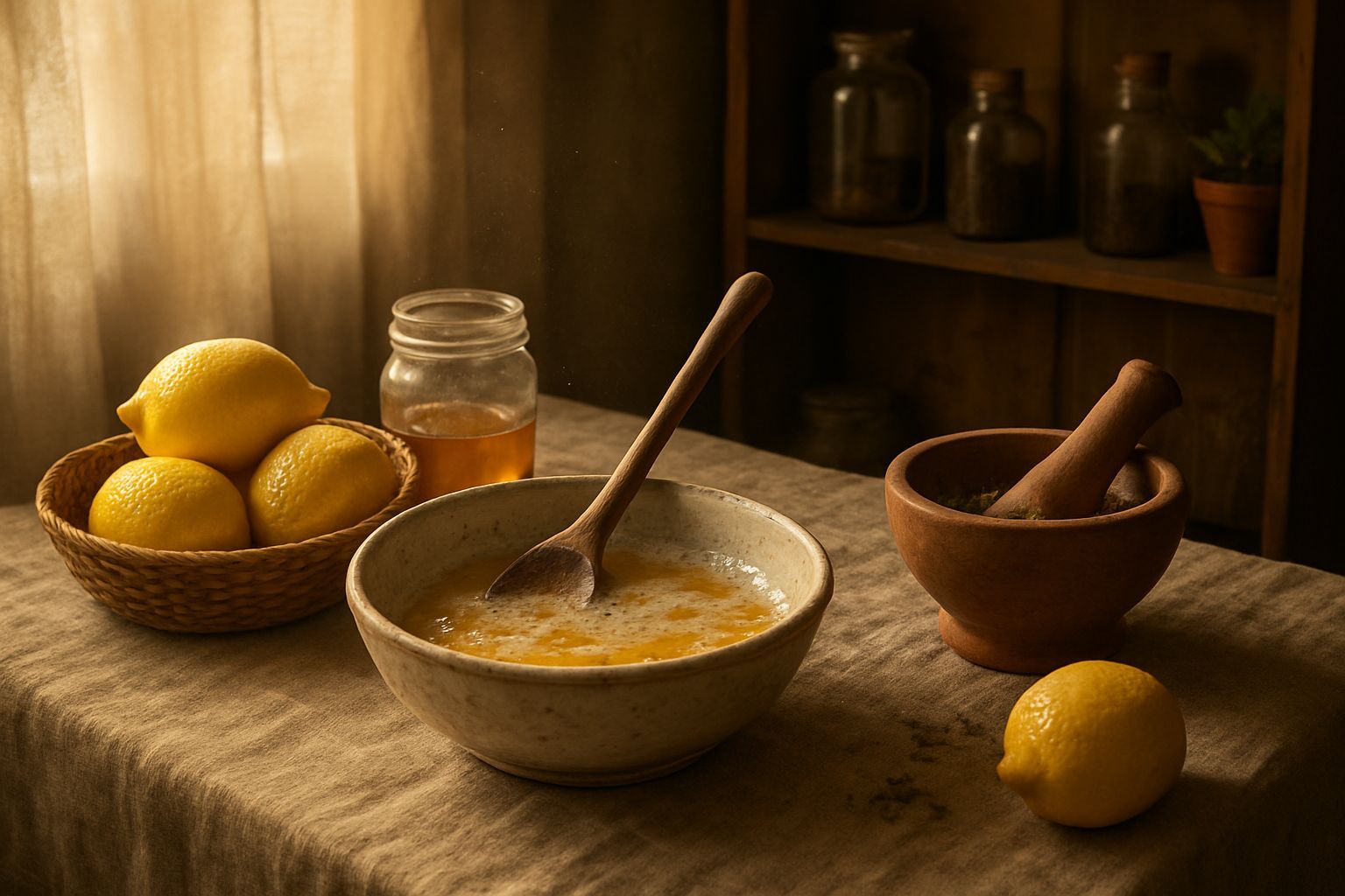 Mascarilla Clarificante de Limón y Miel para una Piel Radiante