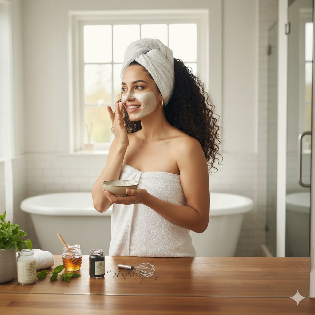 دليل شامل: ماسك لتنظيف المسام المتسعة في المنزل