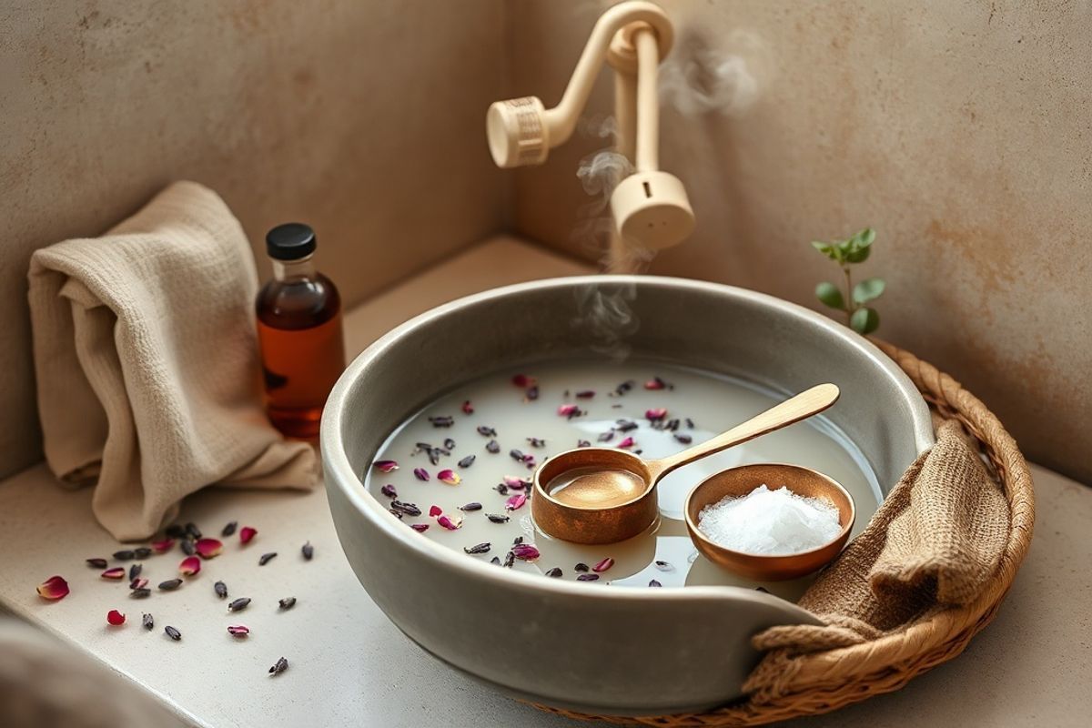 Bain aromatique aux fleurs séchées : un rituel de bien-être DIY