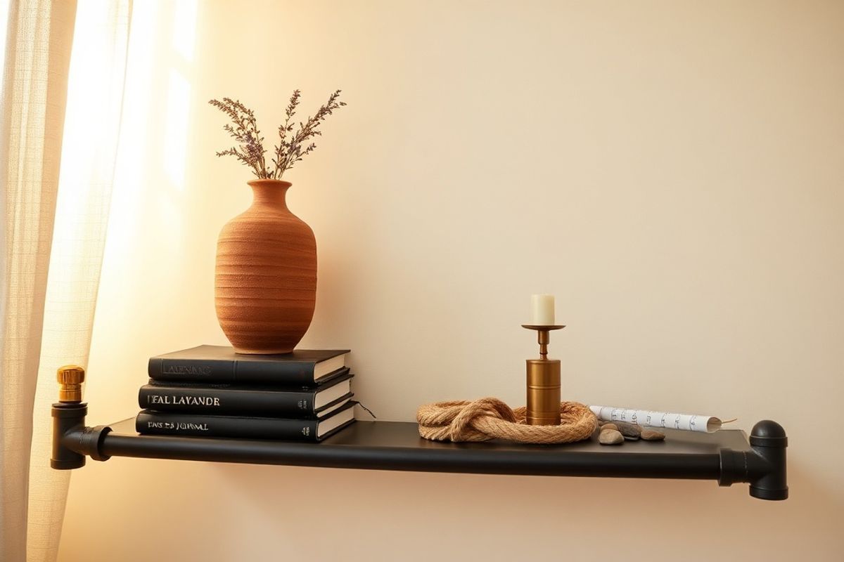 Cómo hacer una estantería con tuberías negras industriales