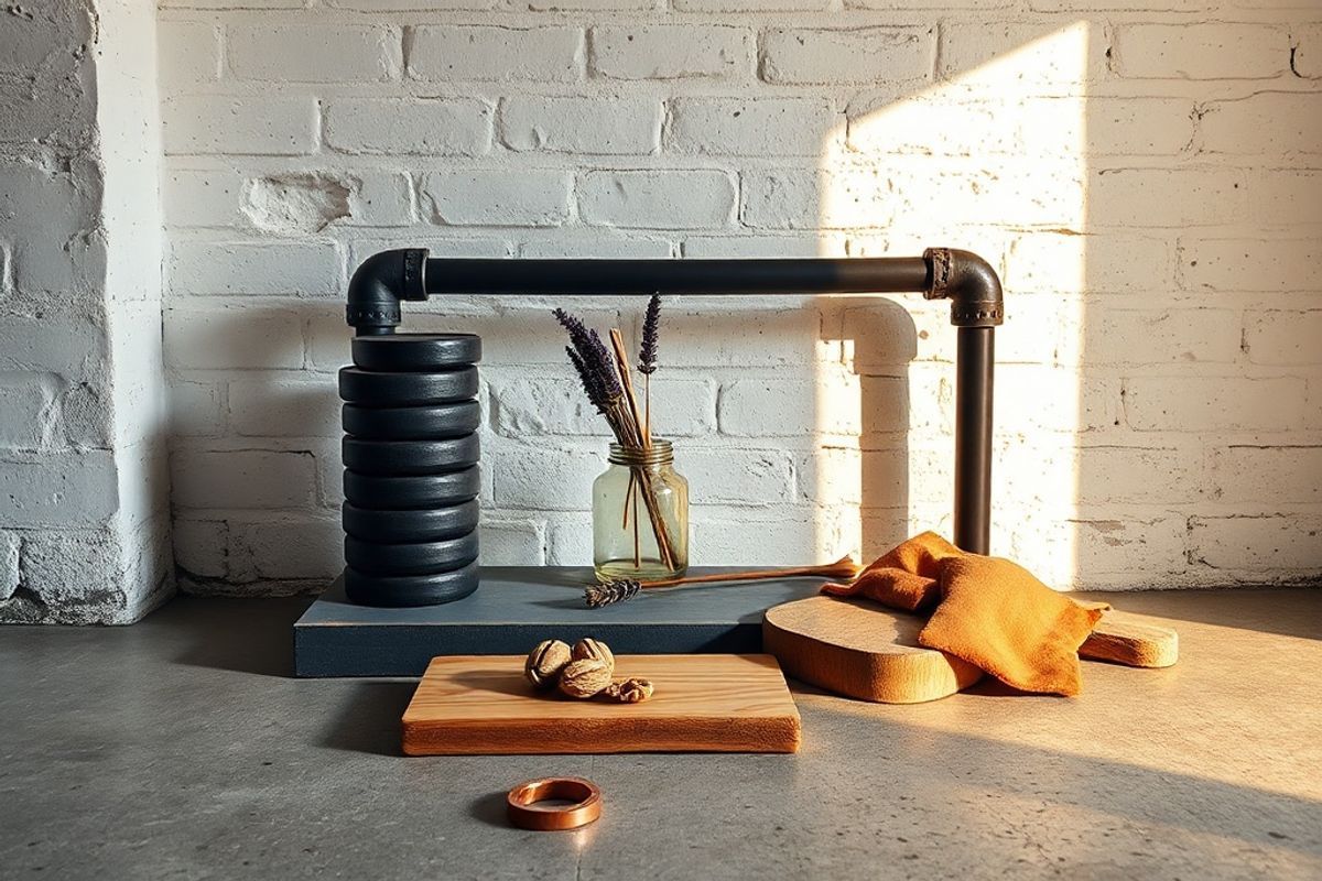 دليل شامل لتركيب رَفّ أنابيب صناعي مستعمل بنمط فينتيج