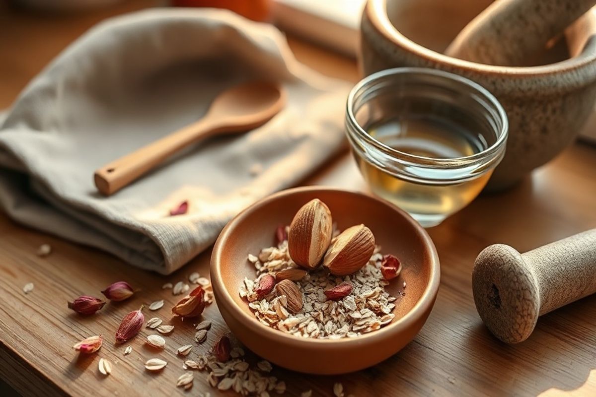 Exfoliante facial suave de almendra: Tutorial paso a paso para una piel radiante