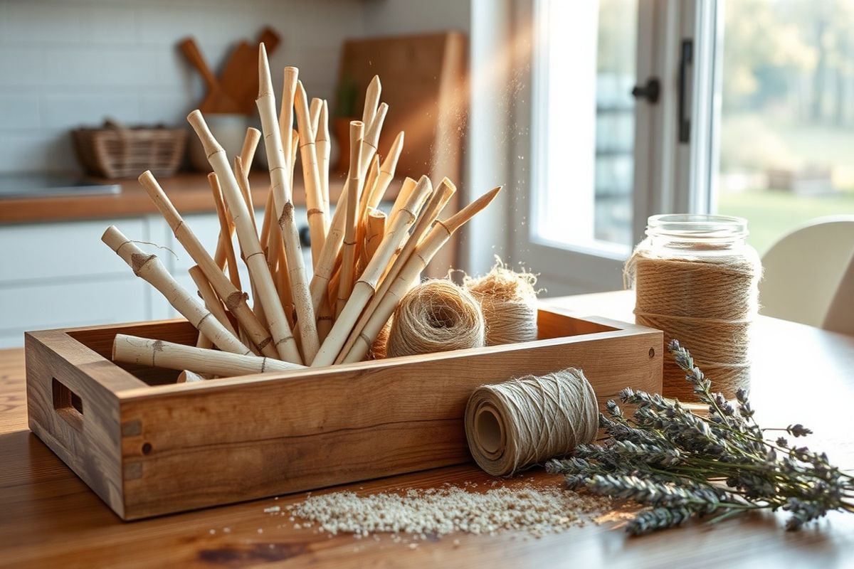 Fabriquer un miroir soleil avec des baguettes en bois : tutoriel DIY pas à pas
