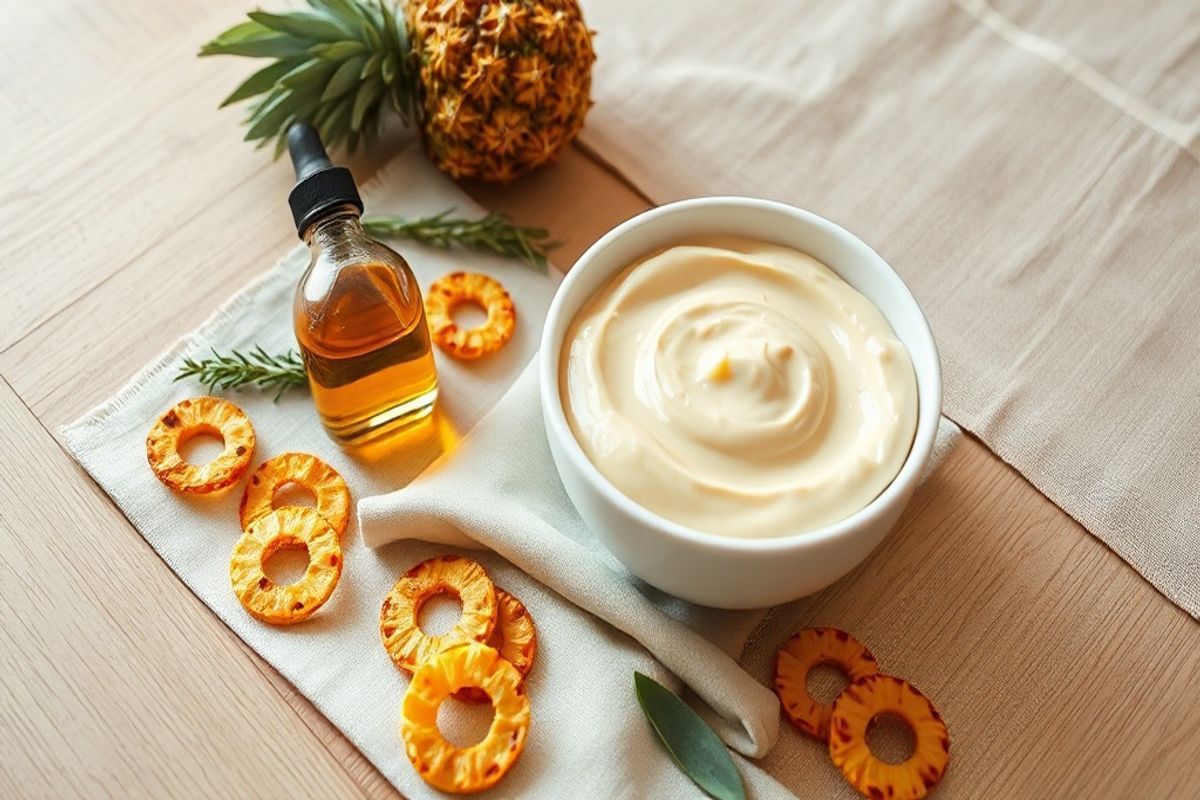 ماسك تقشير مضيء بالأناناس: دليل شامل للتخلص من البشرة الباهتة واللمعان الطبيعي