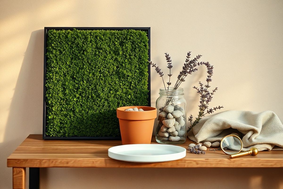 How to Create a Stable Moss Wall Art with Preserved Moss
