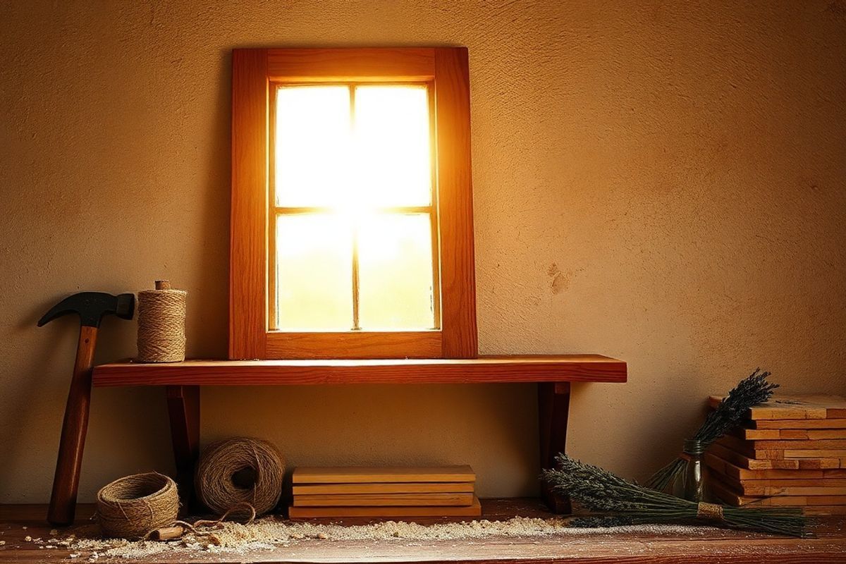 دليل شامل لتركيب مرآة في إطار خشب خشن