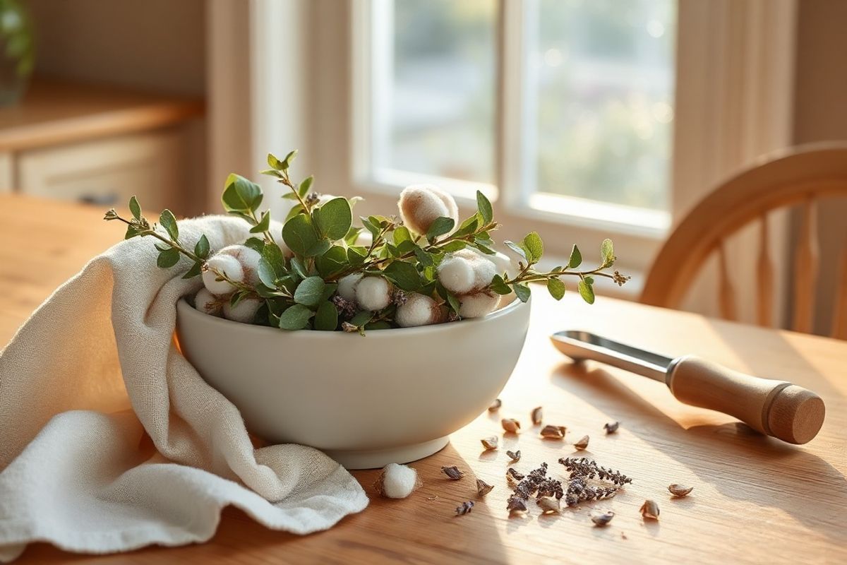 Tutoriel : Fabriquer des cotons démaquillants eucalyptus lavables en 4 étapes