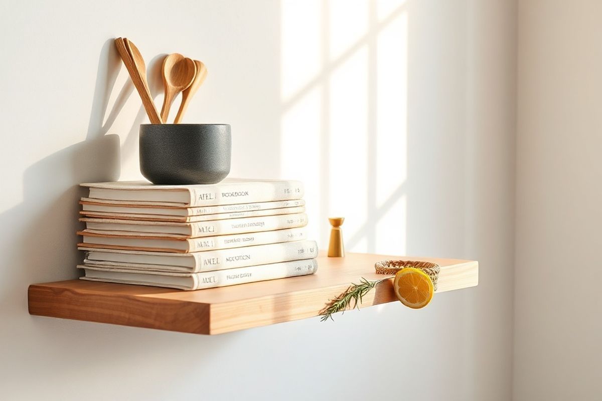 Créer une étagère à livres murale pour la cuisine : tutoriel pas à pas