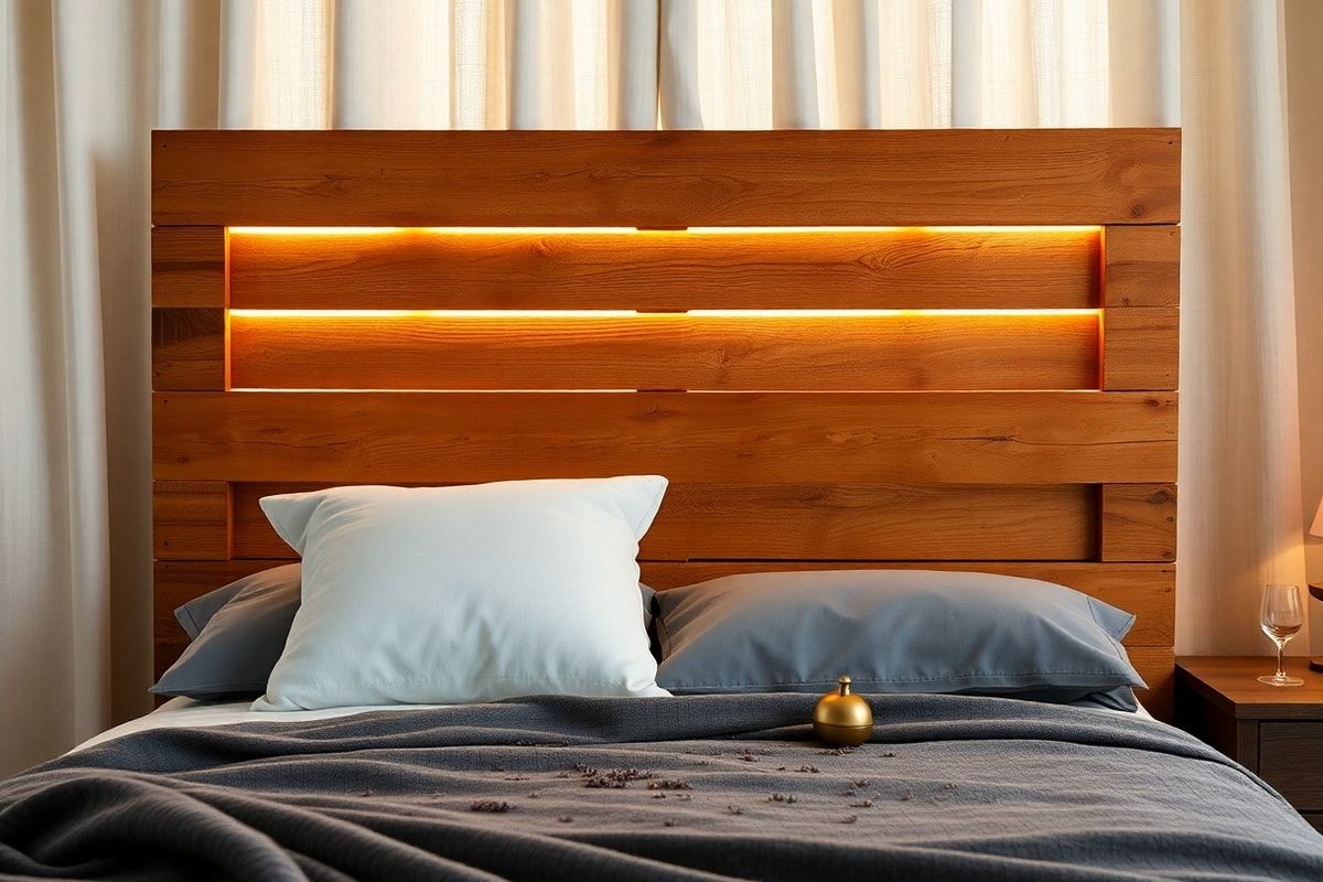 DIY Pallet Wood Headboard with Built-in LED Lights: A Step-by-Step Guide