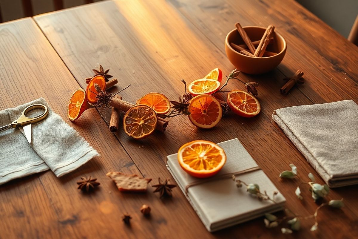 How to Make a Cinnamon-Infused Dried Orange Garland