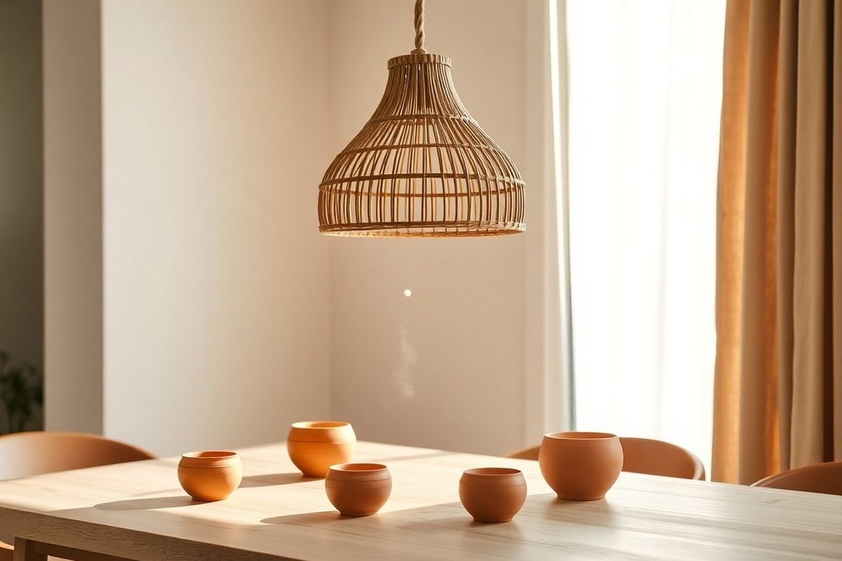 Ilumina tu Espacio con Estilo: Crea tu Lámpara Colgante de Paja y Ratán DIY