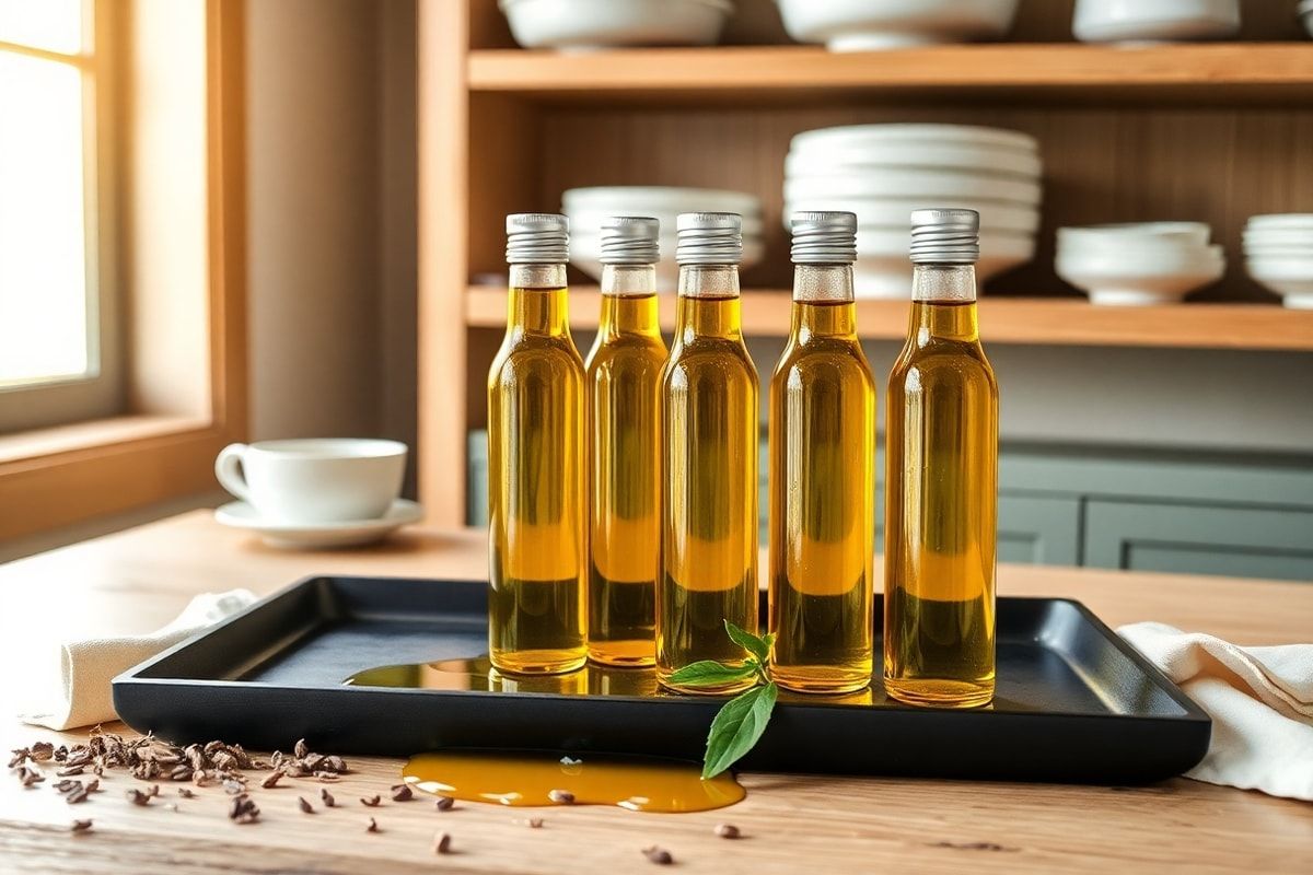 Cómo organizar botellas de aceite de vidrio: tutorial paso a paso