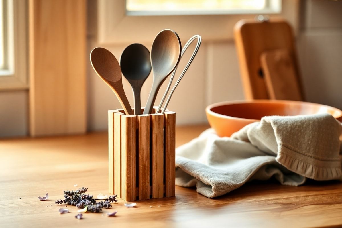 دليل شامل لصنع حامل أقلام المطبخ (Porte-ustensiles stylo cuisine) بخطوات سهلة