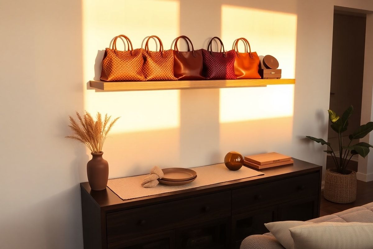 Créer une étagère murale élégante pour aligner vos sacs à main en 5 étapes simples