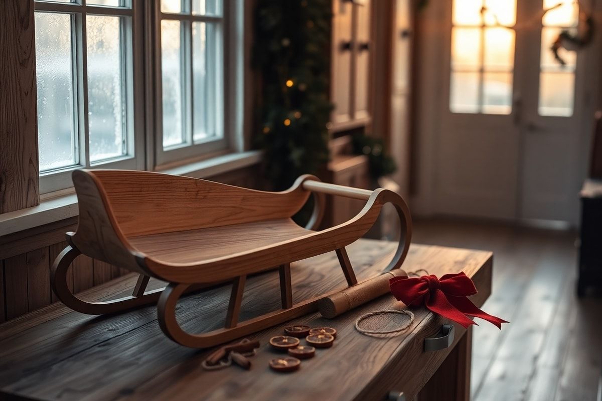 Cómo crear un trineo de madera tallada para decoración navideña